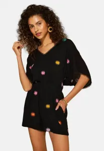 Комбинезон прямого кроя с вышитым v-образным вырезом Love & Roses, Black Sun