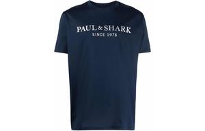 Футболка из хлопка с вышитым логотипом Paul & Shark, синий