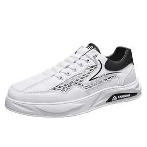 Нескользящие и дышащие низкие мужские кроссовки для скейтбординга BOLE, White Black