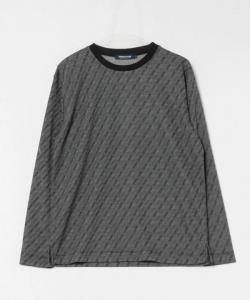 Футболка с круглым вырезом и геометрическим жаккардовым узором Union Station, цвет Black