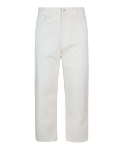 Белые свободные зауженные брюки Carhartt Wip, белый