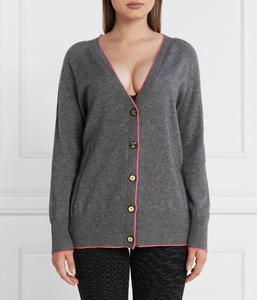 Шерстяной кардиган Regular fit Pinko, серый