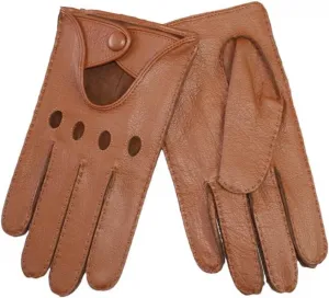 Мужские кожаные мотоциклетные тонкие дышащие перчатки с перфорацией, Touchscreen