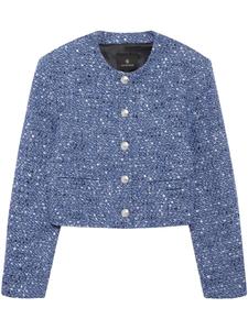 ANINE BING твидовая куртка, синий