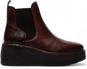Женские ботильоны Fly HELY268 Chelsea из кожи с платформой и удобной посадкой Infinity Leather, Wine