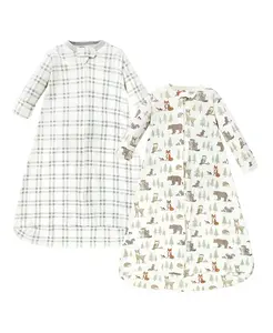 Детский хлопковый спальный мешок с длинными рукавами Hudson для мальчиков, синий с китами, 3-9 месяцев Hudson Baby, зеленый