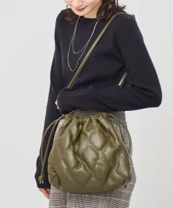 Стеганая сумка через плечо из искусственной кожи с завязками Coen, цвет Olive