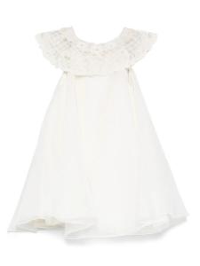 MAISON AVA платье с контрастным воротником, нейтральный