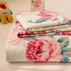 Yalu Простыня с пододеяльником 150х230 см из утолщенного хлопка грубого плетения, цвет Candor Time