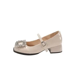 Туфли Мэри Джейн на массивном каблуке для женщин WOXXXN, Burgundy[Gift Box Set](Gift Included)