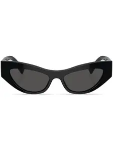 Солнцезащитные очки в овальной оправе Dolce & Gabbana Eyewear, черный