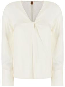 Блузка с закручивающейся передней частью HUGO, белый