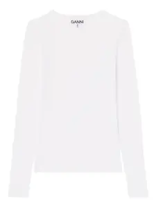 Футболка с длинными рукавами Ganni, белый
