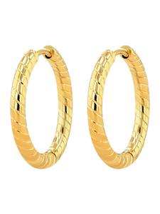 Adeliás Женские серьги - серьги-кольца на шарнирах из нержавеющей стали с золотым покрытием