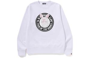 BAPE Год Кролика Голова Обезьяны Круглый вырез A Bathing Ape, белый
