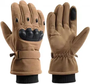 Мотоциклетные перчатки - Жесткие мотоциклетные перчатки с сенсорным экраном | Тренировочные перчатки с нескользящей ладонью | Зимние перчатки для мотоциклистов и велосипедистов, Braun