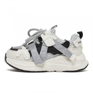 Противоскользящая и износостойкая дышащая детская обувь для повседневной носки HOBIBEAR, черный