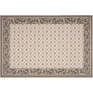Коврик для улицы и внутреннего дворика с завитками Safavieh, бежевый, 61x199 см