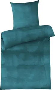 Постельное белье Cashmere Touch 155x220 см, теплое зимнее постельное белье Petrol Carpe Sonno