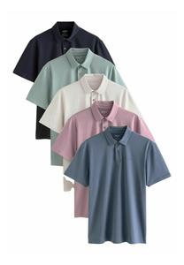 Поло Next 5 PACK STANDARD, Black Ecru Blue Green Pink/Black