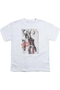 Футболка с принтом Харли Квинн в стиле размытых чернил Batman для детей Gildan