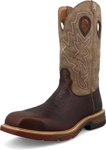 Ботинки Twisted X для мужчин, размер 12, западного типа, темно-коричневый