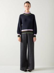 Свитер Alina Colour Contrast L.K.Bennett, Midnight Blue/Multi