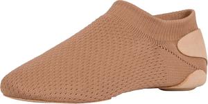 Танцевальные туфли Linodes Unisex 019 из нейлона с кожаной подошвой, без шнурков, подходят для женщин и мужчин, коричневый