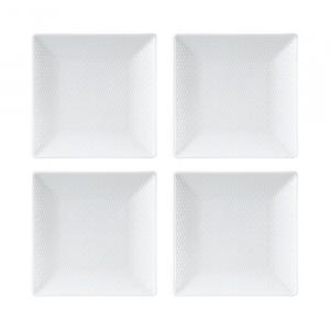 Квадратная тарелка Wedgewood Gio Mini, набор из 4 шт Wedgwood, белый