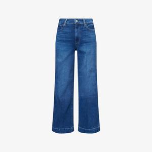 Джинсы Paige Anessa с широкими штанинами, синий