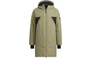 Пуховик мужской оливково-зеленый Adidas, оливково-зеленый