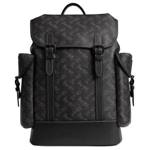COACH Большой черный рюкзак из прорезиненной ткани для мужчин