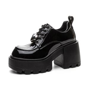 Повседневные туфли 9 см женские Shoe cabinet floral language, Black