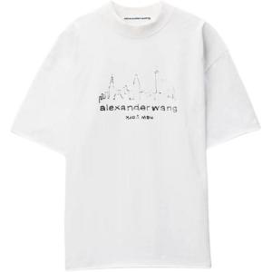 Хлопковая футболка Alexander Wang, белый