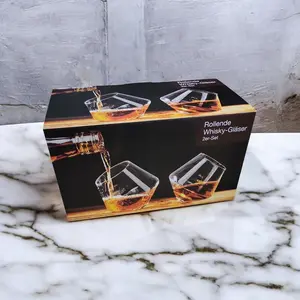 Стаканы для виски на колесах, дизайнерские стаканы для виски, вращающиеся стаканы, барные стаканы, 430 мл - набор из 2 шт. Weltbild
