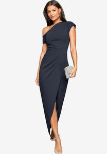 Платье Lipsy OFF THE SHOULDER GATHERED WAIST, Navy/Blue