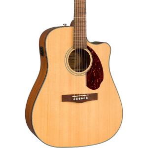 Акустически-электрическая гитара Fender CD-140SCE Dreadnought с футляром натурального цвета
