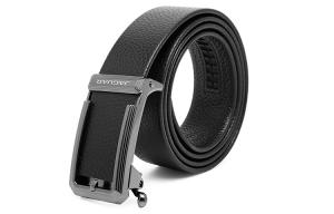 JAGUAR Кожаный мужской ремень черный, Black