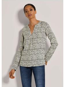 MADELEINE Длинная блузка-слипон черного/бежевого цвета