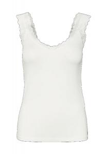 Женский кружевной топ с V-образным вырезом VERO MODA, цвет Snow White