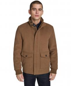 Мужская куртка-бомбер со стоячим воротником Cole Haan, Camel