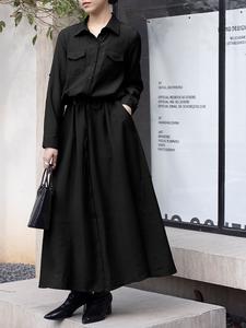 Длинное платье-рубашка