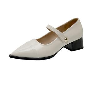 Alxnan Мэри Джейн туфли женские бежевые, цвет Beige