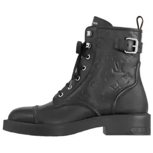 LOUIS VUITTON Женские короткие ботинки Martin из телячьей кожи Citizen черного цвета