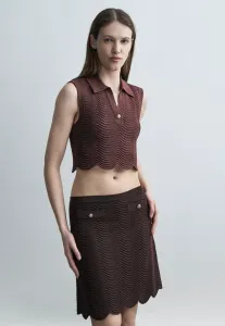 Джемпер без рукавов из тканого материала Sandro, Marron