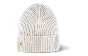Шапка женская Louis Vuitton, серо-белый