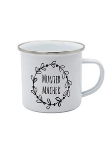 Эмалированная кружка для энергетиков, белая - 350 мл Geda Labels