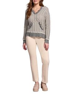 Женский свитер с длинными рукавами и капюшоном с бахромой TRIBAL, Hcharcoal