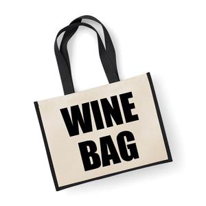 Большая джутовая сумка Мешок для вина Черная сумка 60 SECOND MAKEOVER, черный