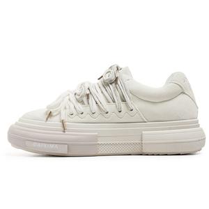 Boogie Bear Высокие противоскользящие низкие скейтерские кроссовки мужские белые, цвет White